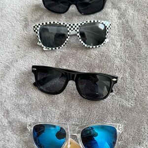 Kids Stylish Sunglasses Set with Black and Blue Lenses